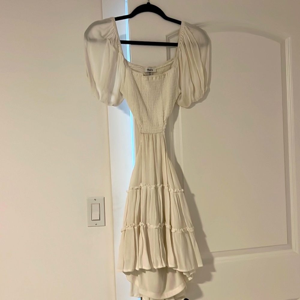 White cutout dress